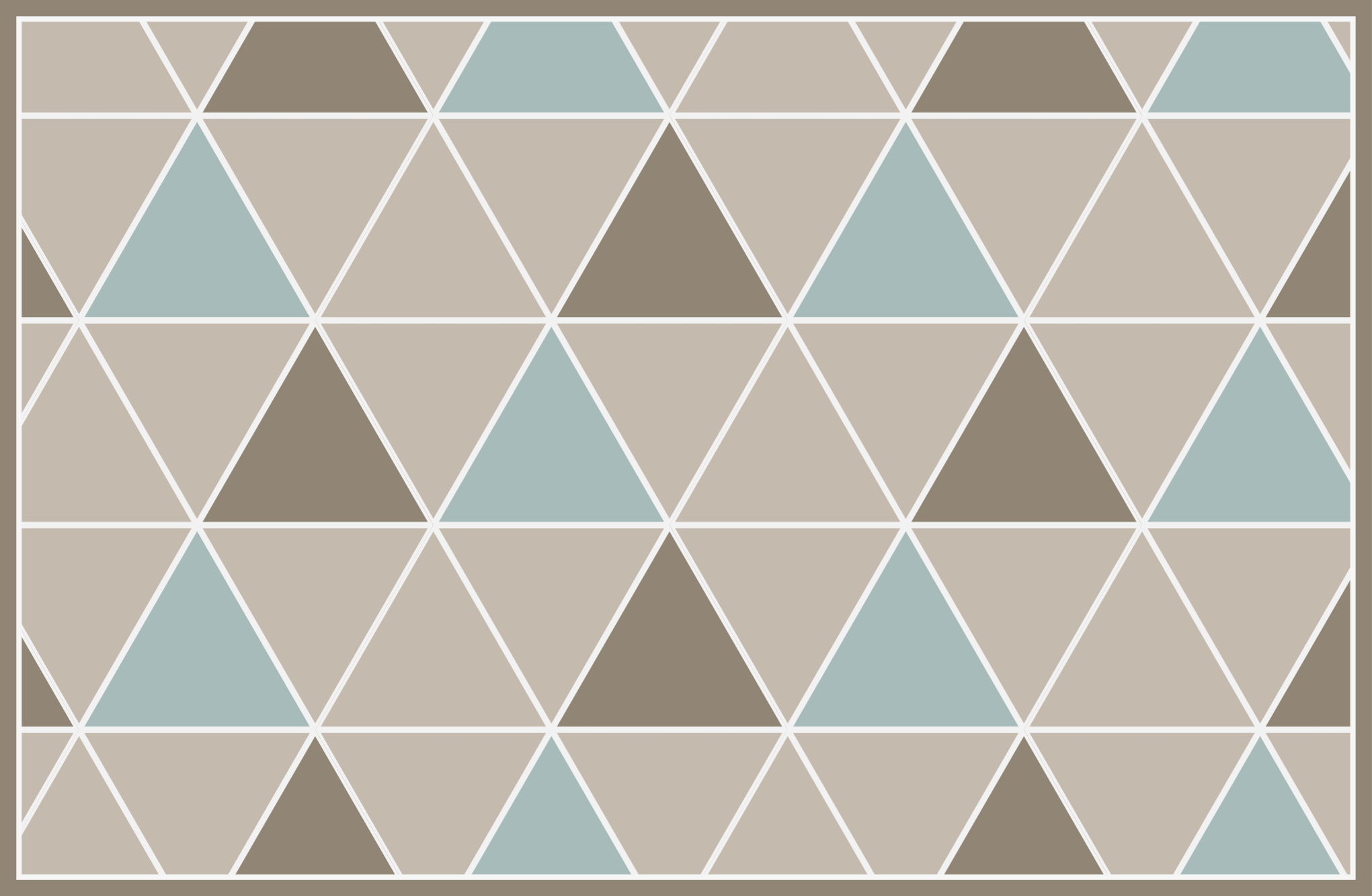 Vinyl rug beige triangles nordic - TenStickers