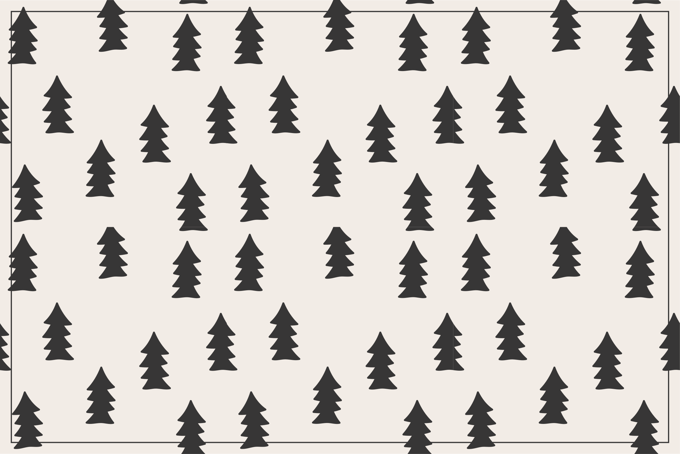 Vinyl rug pattern trees nordic - TenStickers