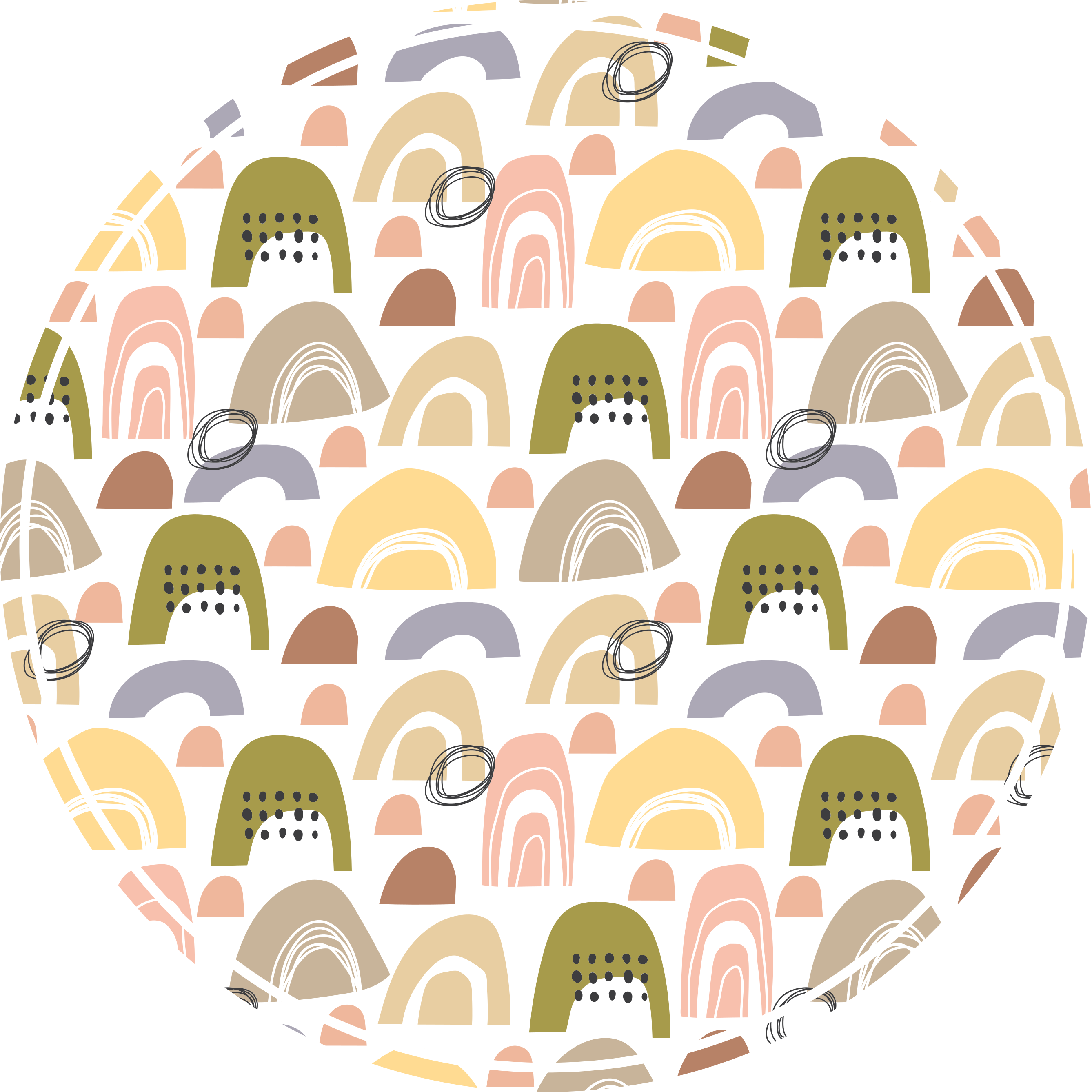 Vinyl rug Nordic rainbow pattern - TenStickers