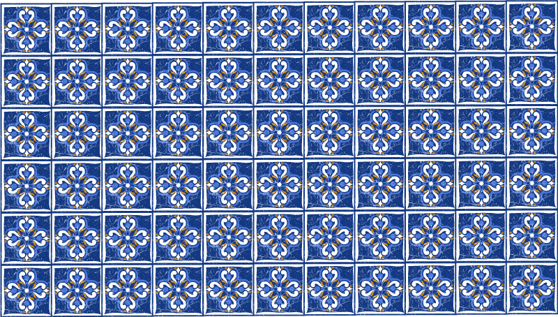 Classic Mediterranean Tiles tile carpet - TenStickers