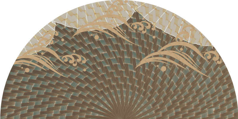 Japandi textured style living room vinyl rug - TenStickers