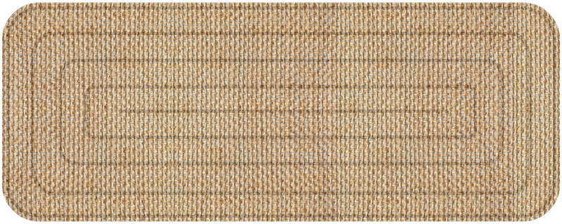 Jute texture rectangle vinyl hallway runner - TenStickers