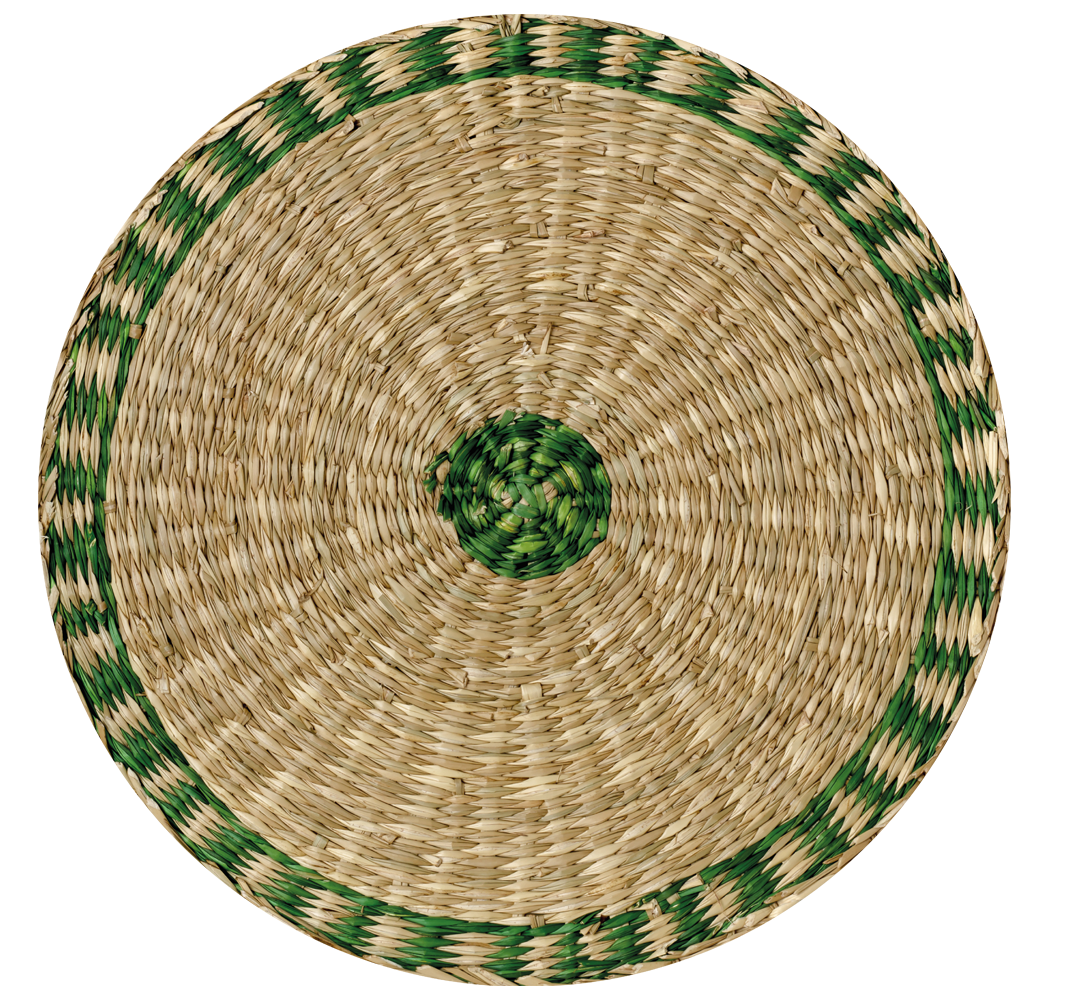 Woven Texture Round Vinyl Mat - TenStickers