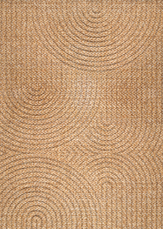 Brown Circle Pattern Vinyl Rug - TenStickers