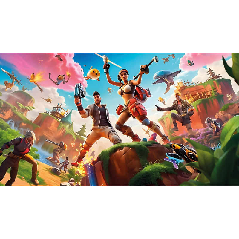 Videogame characters in action bedroom rug - TenStickers