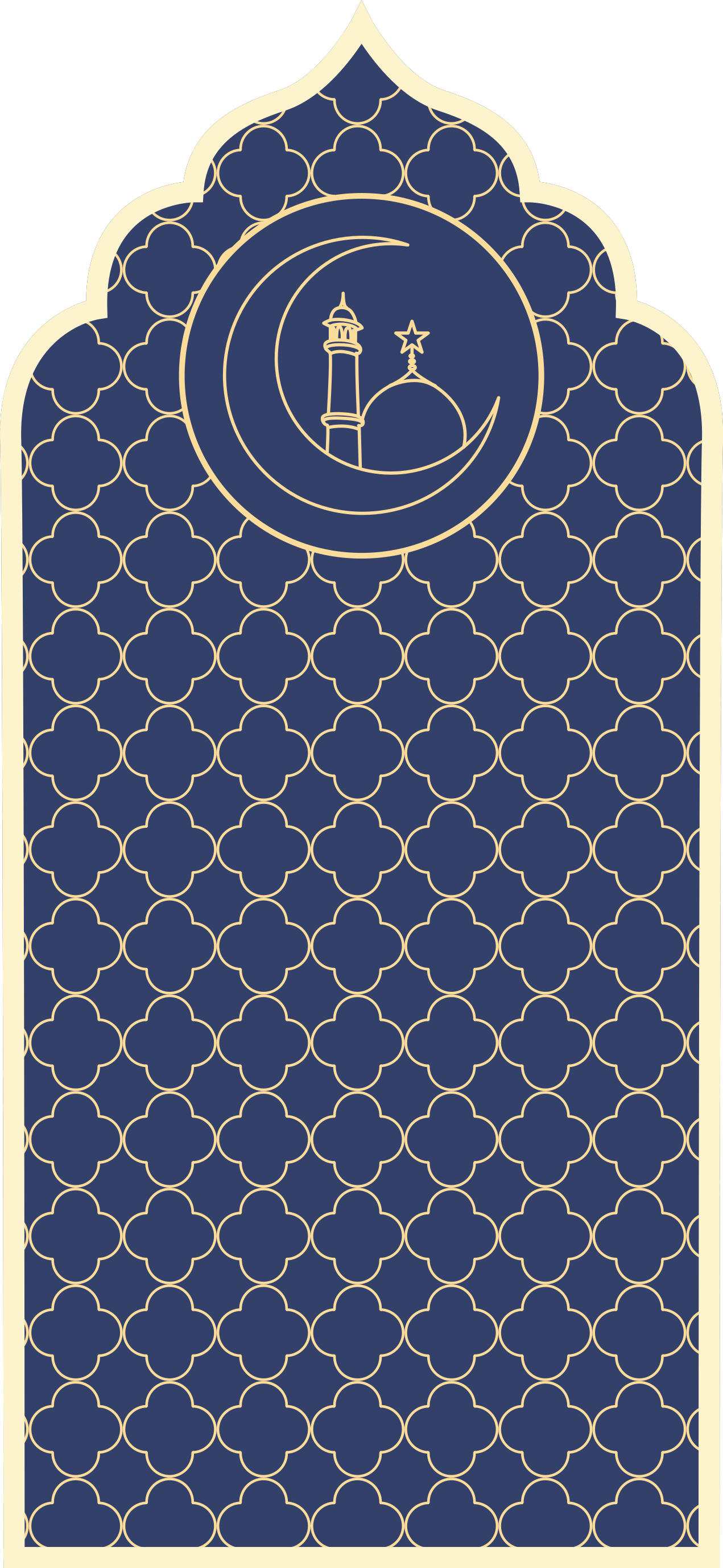 Moroccan-inspired pattern blue floor rug - TenStickers
