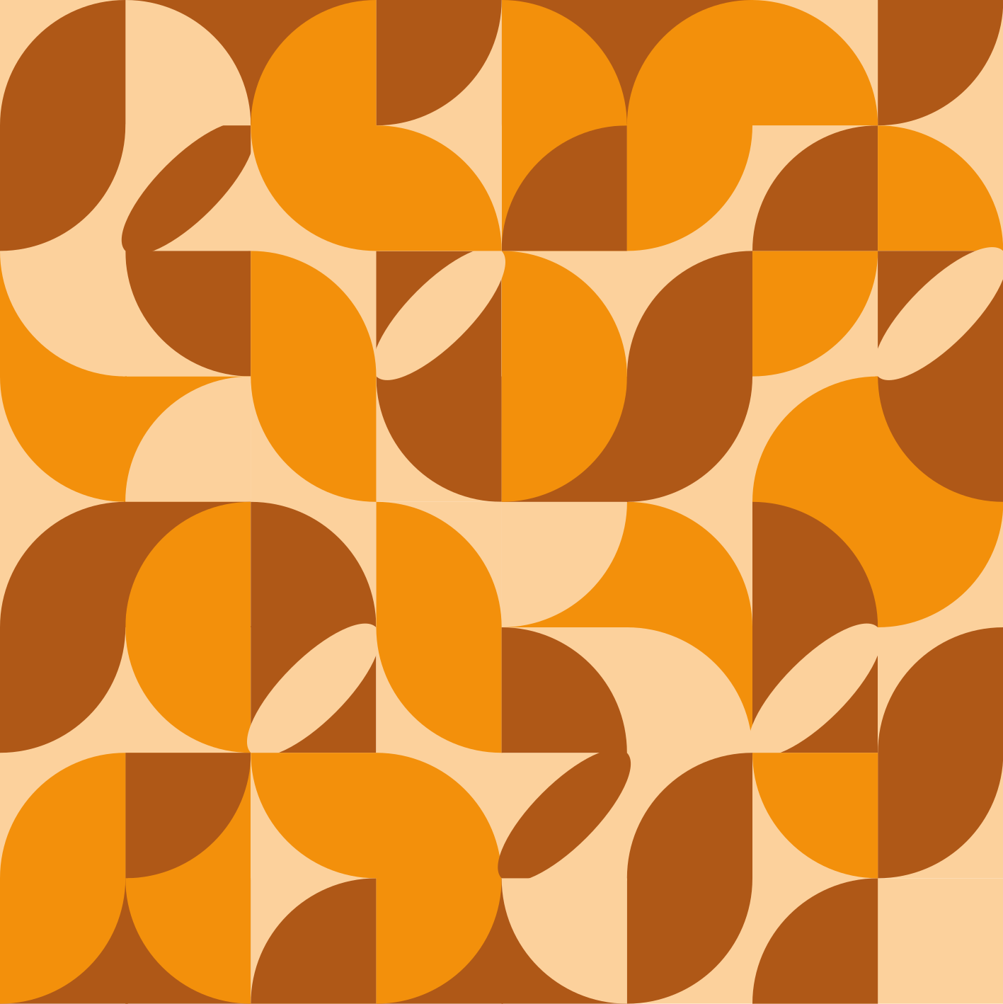 Retro pattern living room vinyl rug - TenStickers