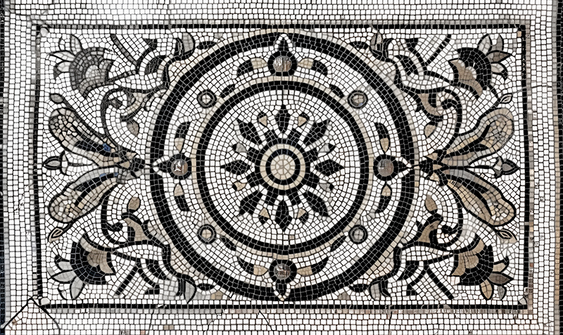 Art Nouveau design dining room carpet - TenStickers