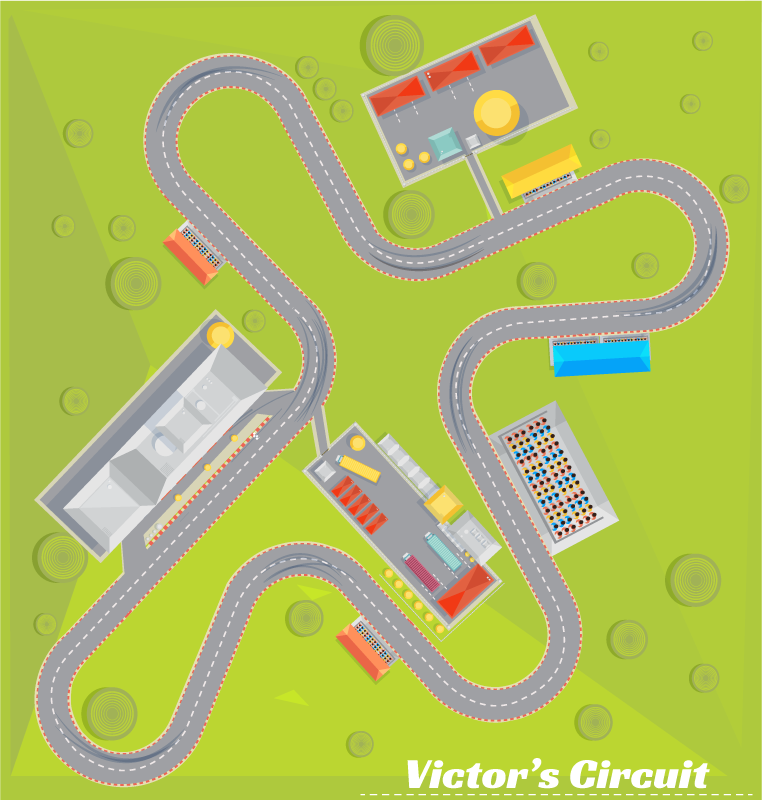 Customizable Playroad road vinyl rug - TenStickers