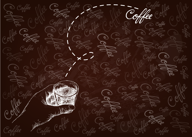 Calligraphic Beverage Motif custom rug - TenStickers