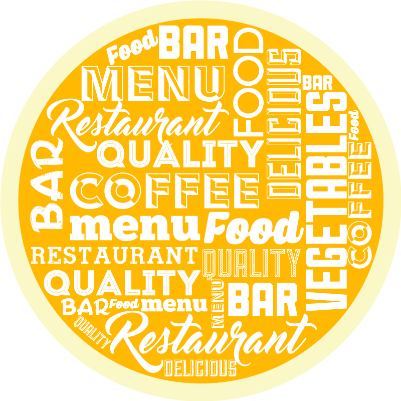 Restaurant Quality Menu custom rug - TenStickers