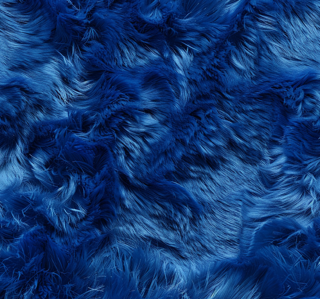 Fur shades blue vinyl rug - TenStickers