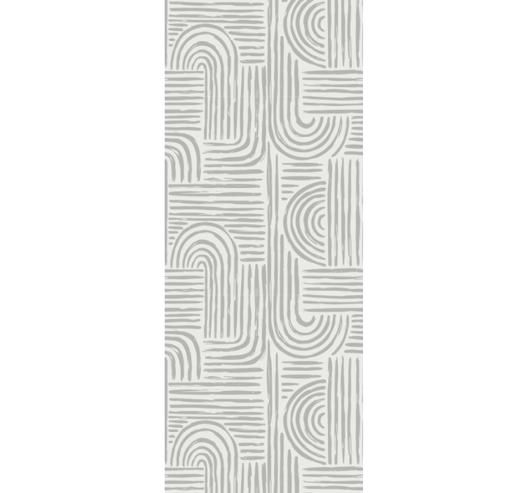 Stylish Curved Lines geometric wallpaper - TenStickers