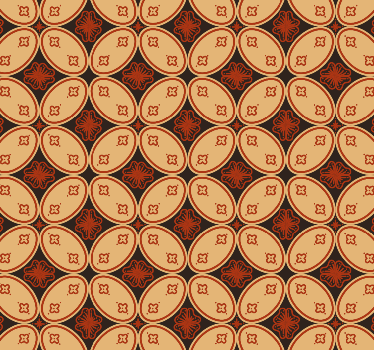 Geometric patterned motif tile effect wallpaper - TenStickers