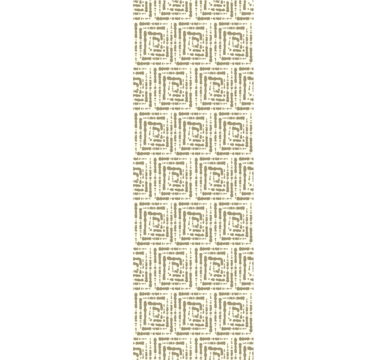 Beige square motif entrance wallpaper - TenStickers
