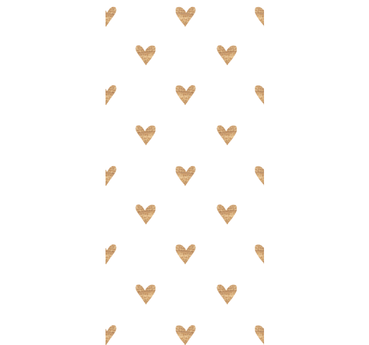 Golden heart with white background children's wallpaper - TenStickers