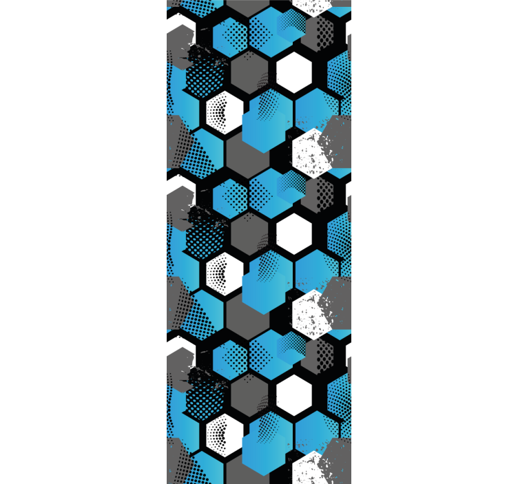 Dynamic hexagonal motif geometric wallpaper - TenStickers