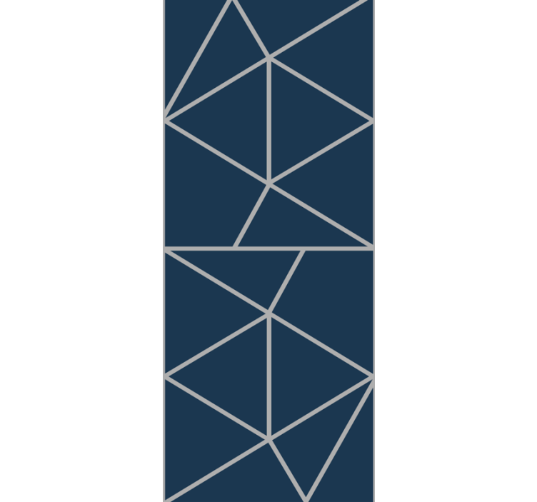 Thin lines blue motif geometric wallpaper - TenStickers
