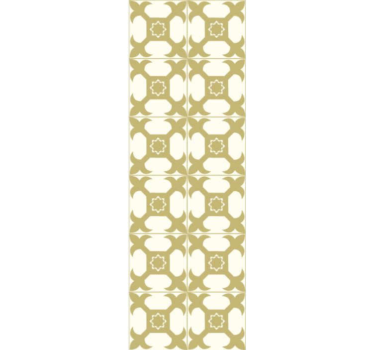 Light mustard yellow tile effect wallpaper - TenStickers