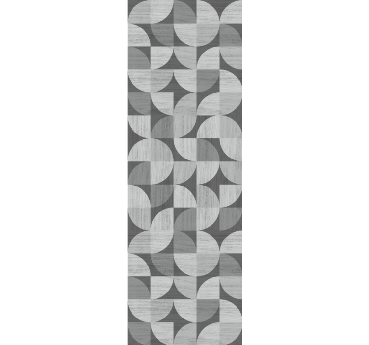 Grey abstract curved shapes geometric wallpaper - TenStickers