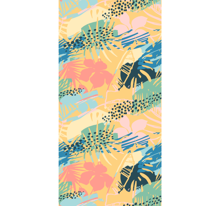 Tropical Floral Patterns nature wallpaper - TenStickers