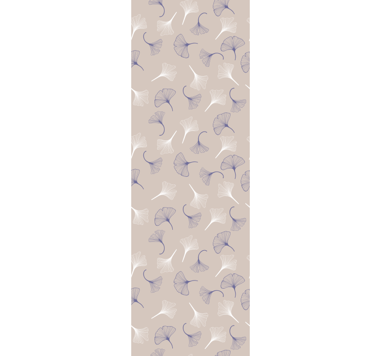 Delicate pastel Ginko leaves wallpaper - TenStickers