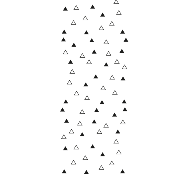 Scandinavian black and white pattern triangles wallpaper - TenStickers