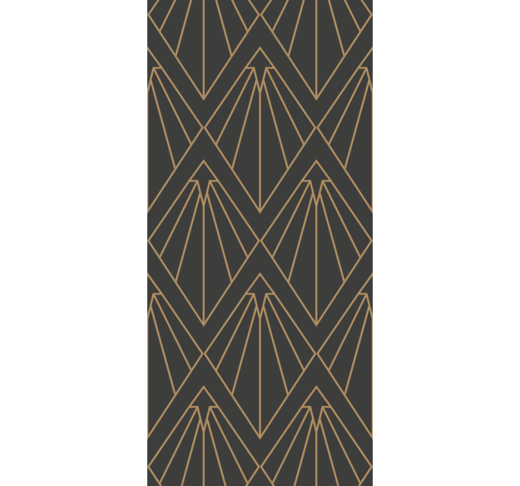 Déco gold fan geometric wallpaper - TenStickers