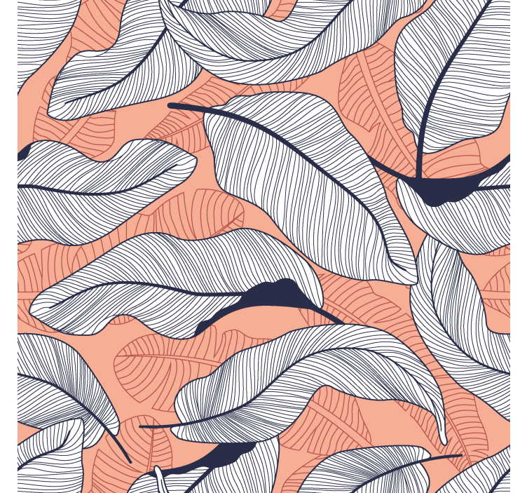 Muted foliage pattern leaves wallpaper - TenStickers