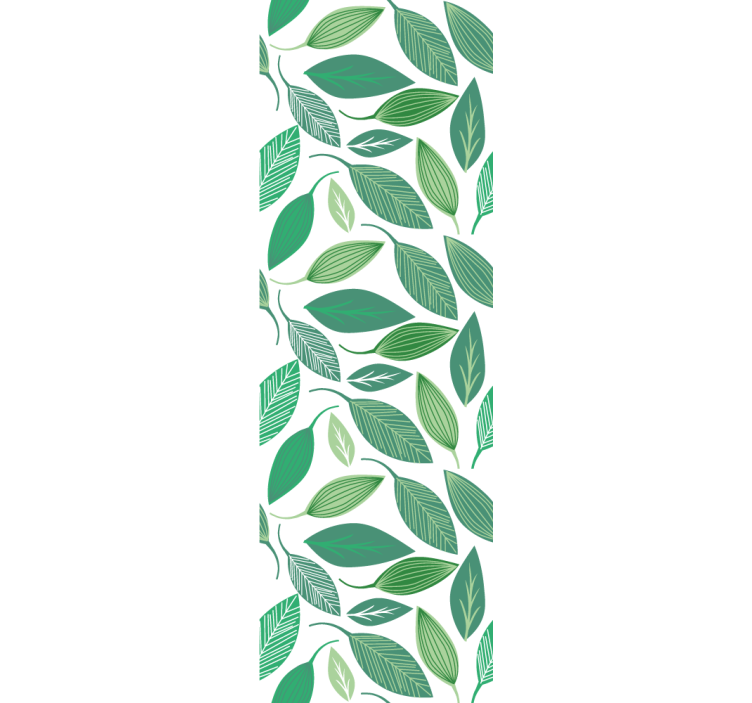 Green Botanical Elements leaves wallpaper - TenStickers