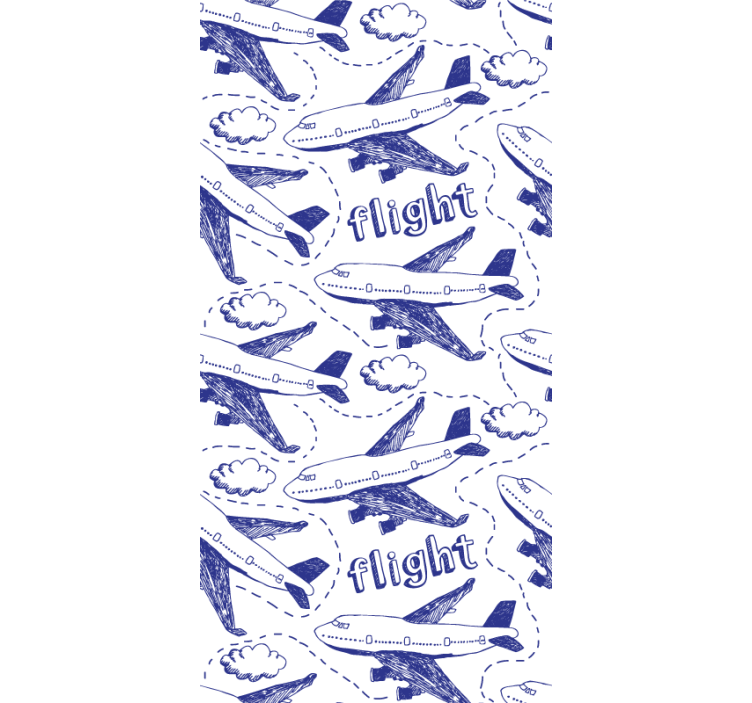 Airplane Flight Scene city wallpaper - TenStickers