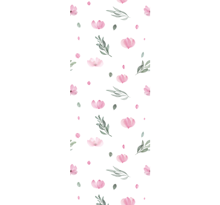 Delicate Pink Blooms flowers wallpaper - TenStickers