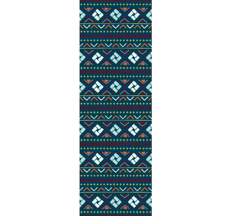 Geometric wallpaper in colorful block patterns - TenStickers