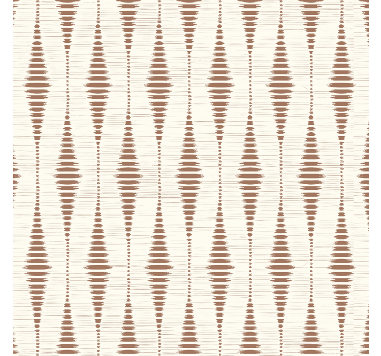 Mocha Mousse rabaul ikat geometric wallpaper - TenStickers