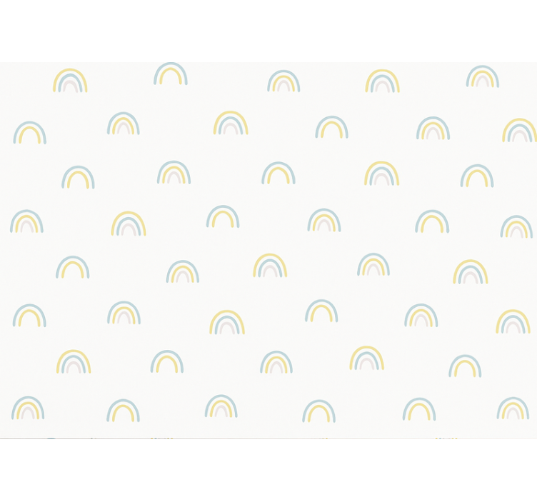 Scattered pastel rainbows children's wallpaper - TenStickers