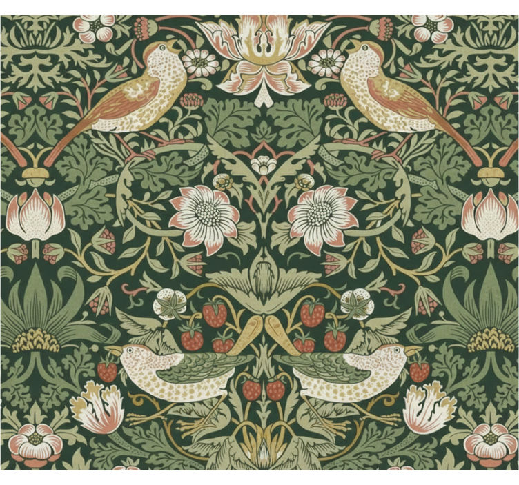Birds in wallpaper morris style bird design - TenStickers