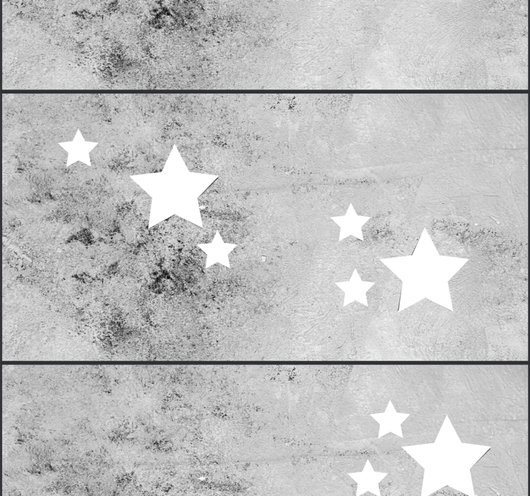 Stars on Concrete Textured Wallpaper - TenStickers