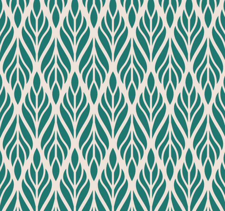 Leafy Geometry geometric wallpaper - TenStickers