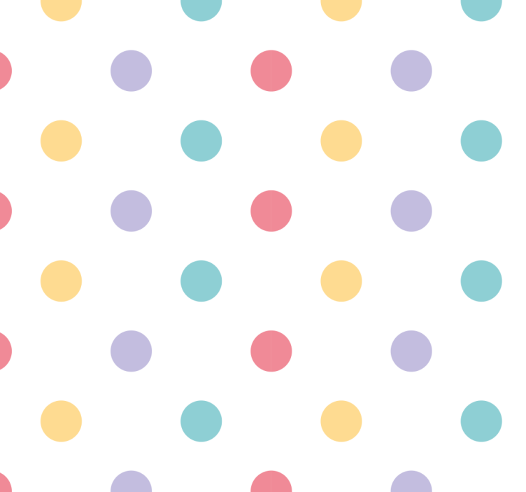 Minimalist colored dods nursery wallpaper - TenStickers