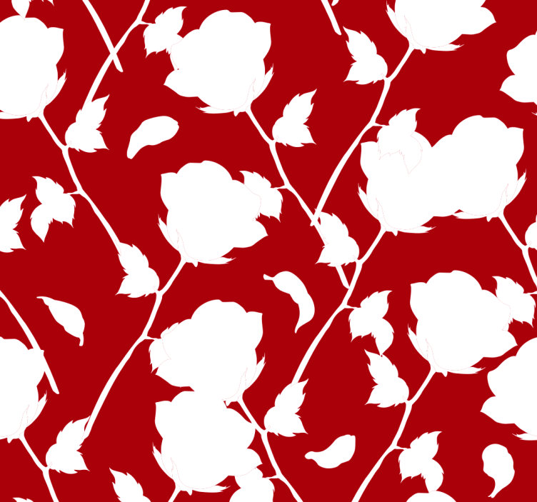 Floral Silhouette flowers wallpaper - TenStickers