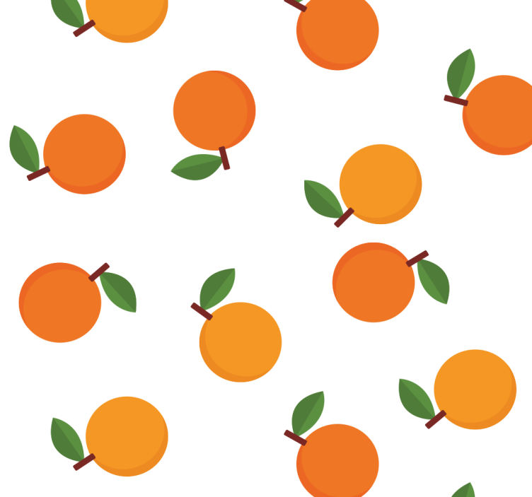 Cartoon Oranges Citrus Wallpaper - TenStickers