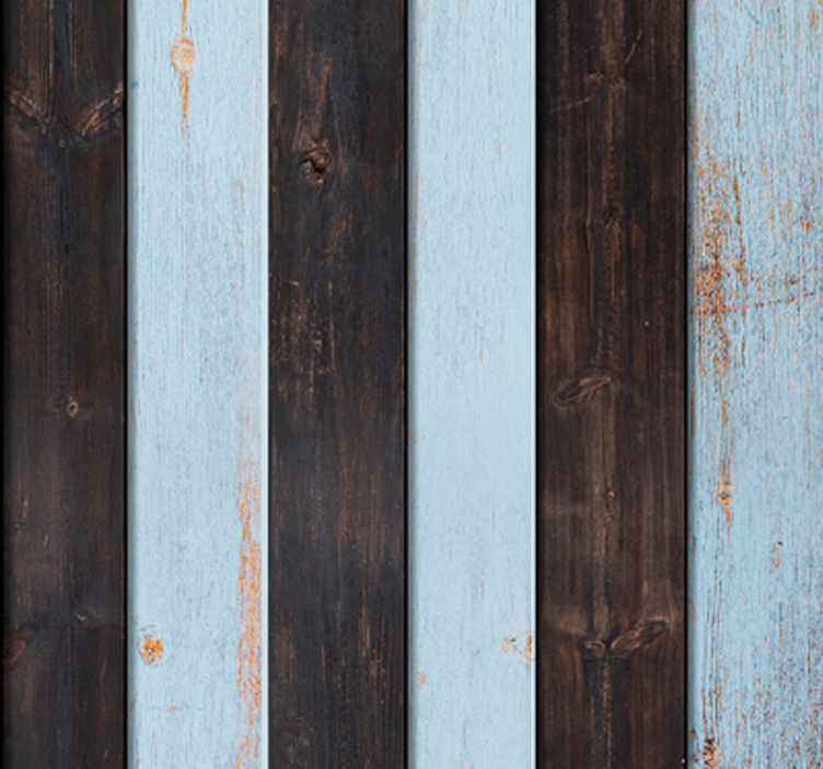 Rustic Wooden Striped Wallpaper - TenStickers
