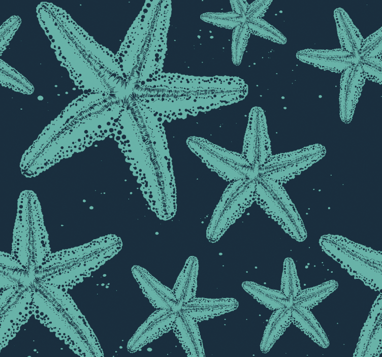 Starfish pattern animal wallpaper - TenStickers