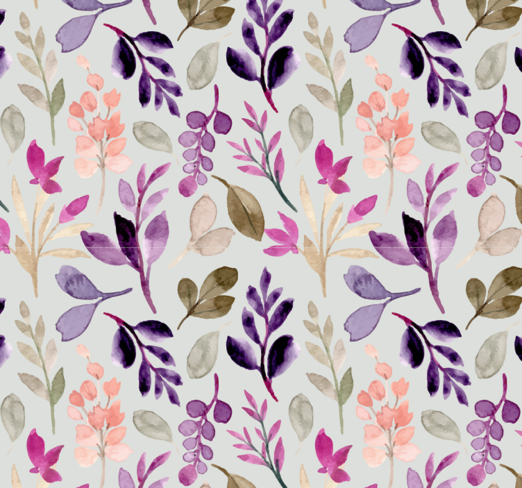 Botanical Nursery floral wallpaper - TenStickers