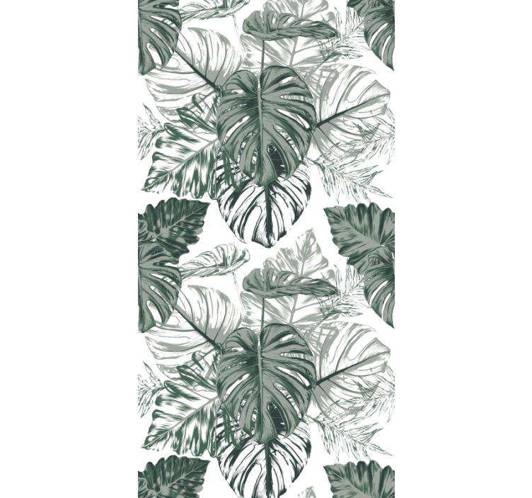Monstera Foliage leaves wallpaper - TenStickers