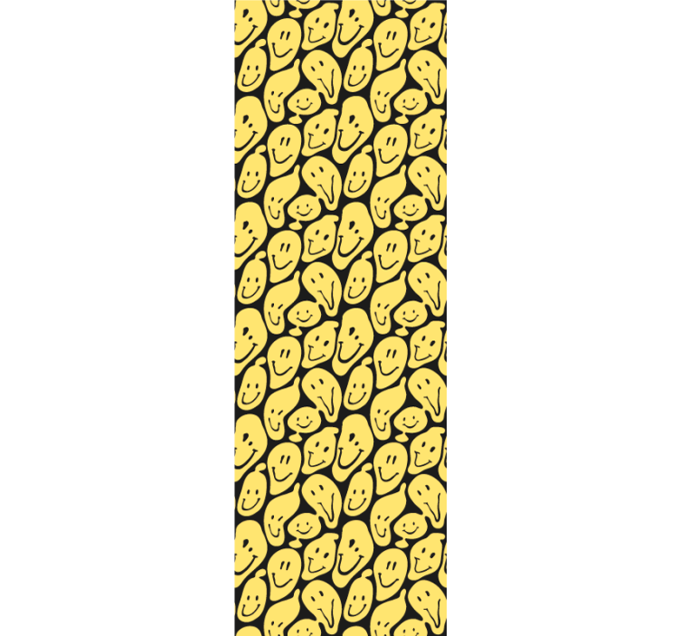 Smiling Faces Pattern contemporary wallpaper - TenStickers