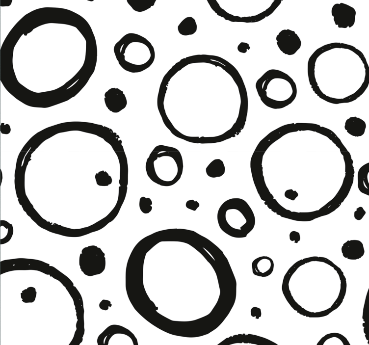 Abstract Circles wallpaper geometric - TenStickers