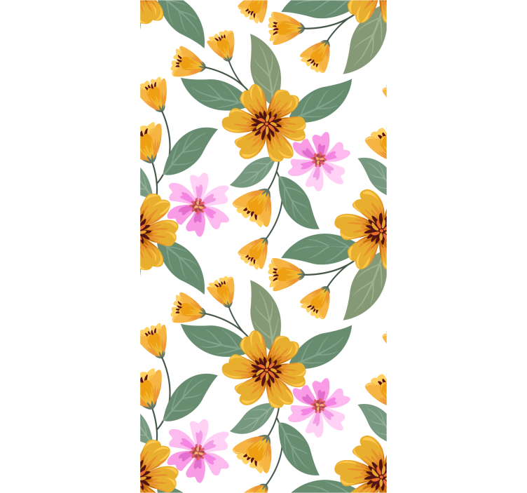 Floral Abundance flowers wallpaper - TenStickers