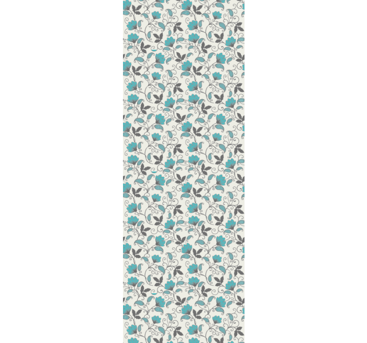 Botanical Tile Motivation floral wallpaper - TenStickers