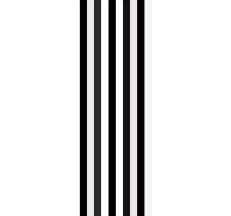 Stripe wallpaper Vertical black and white - TenStickers